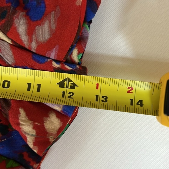 NWOT Zara Women's Red Floral Crop  Ruffled Top with spaghetti Straps - Picture 8 of 10